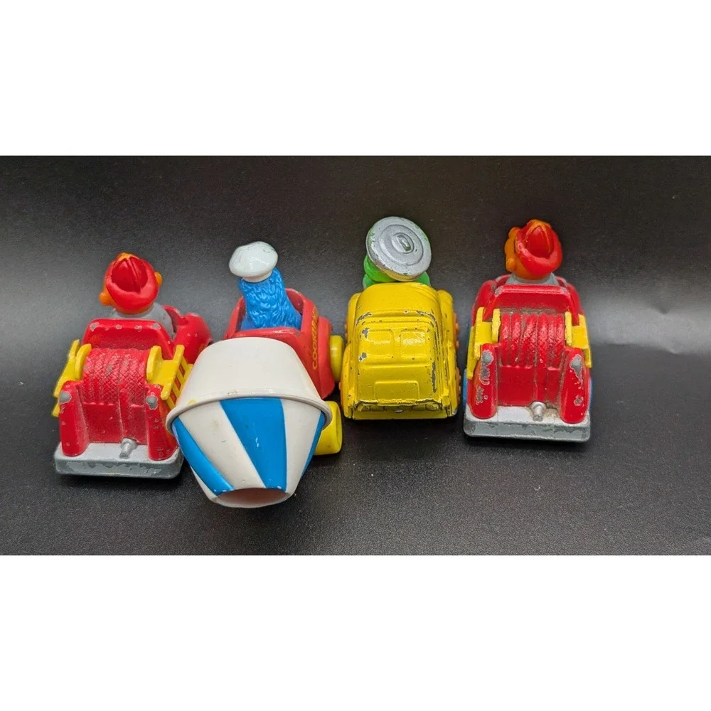 1980s Playskool Sesame Street Characters Vintage Die Cast Cars Lot Of 8
